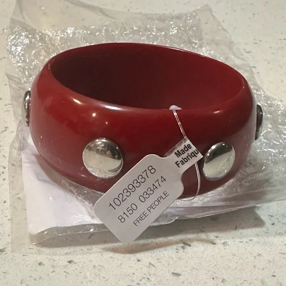 NWT / Free People / Deep Red Bangle / NEW - Picture 6 of 16